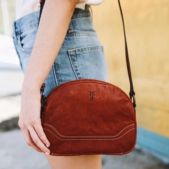 Frye Women's Brown campus Crossbody Bag/ 3 sections - Picture 8 of 8